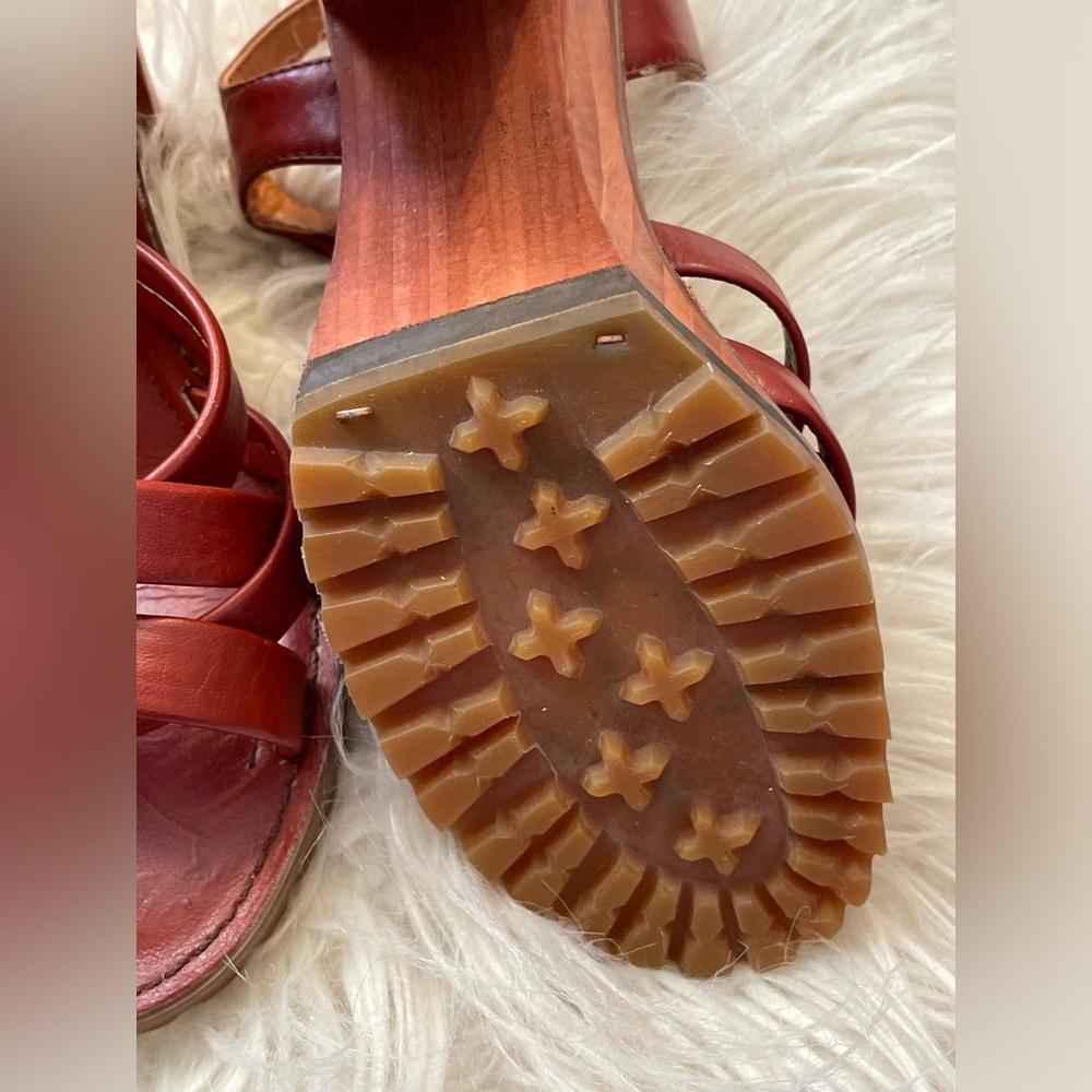 70’s Brazilian Platform Heels/ Braided Leather/Footworks Brasil/ Fits Size 6.5-7 - Picture 12 of 16